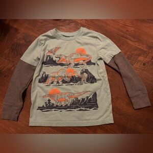 Jumping Beans Dinosaur Adventure Shirt - Green and Brown